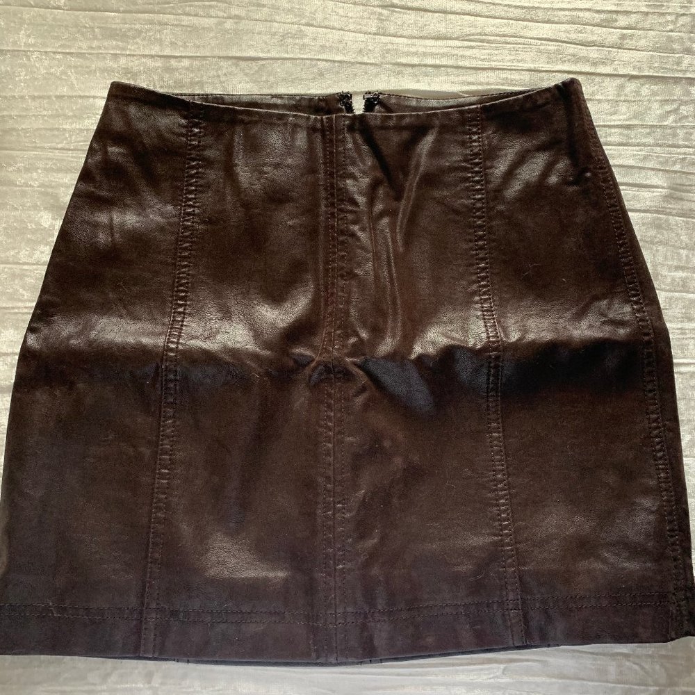 Free People Brown Suede Skirt